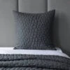 Porto Continental Square Geometric Pillow Sham - Charcoal 1 Porto Continental Square Geometric Pillow Sham - Charcoal -Taskers Sale Shop 60013474