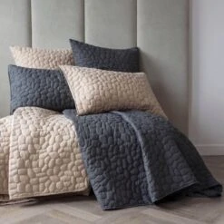 Porto Continental Square Geometric Pillow Sham - Charcoal -Taskers Sale Shop 60013474 2