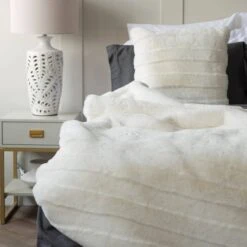 Alaska Faux Fur Cushion - Snow