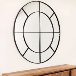 Black Circular Window Mirror - 120cm 6 Black Circular Window Mirror - 120cm -Taskers Sale Shop 60013562 1