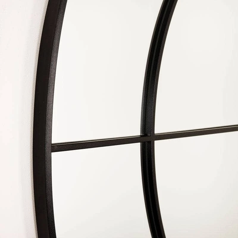 Black Circular Window Mirror - 120cm 5 Black Circular Window Mirror - 120cm - Image 3
