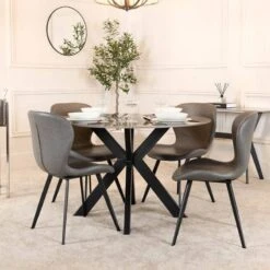 Athena Round Table & 4 Chairs