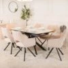 Santiago Extending Table & 6 Paris Chairs