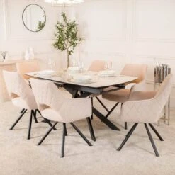 Santiago Extending Table & 6 Paris Chairs