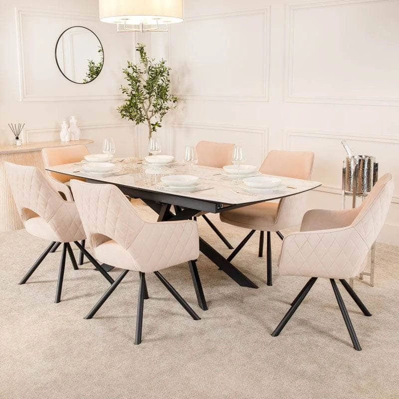 Santiago Extending Table & 6 Paris Chairs 4 Santiago Extending Table & 6 Paris Chairs - Image 2
