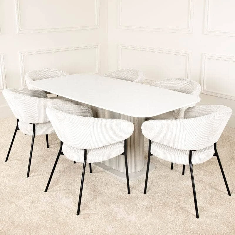 Reed Dining Table & 6 Calgary Chairs 4 Reed Dining Table & 6 Calgary Chairs - Image 2