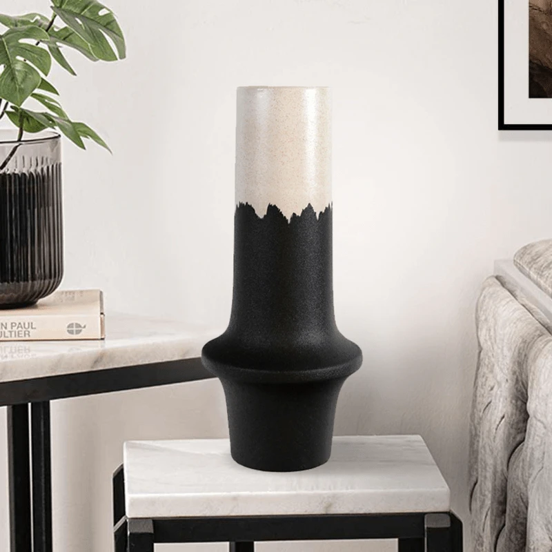 Black & White Ceramic Vase - 45cm 3 Black & White Ceramic Vase - 45cm