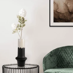 Black & White Ceramic Vase - 36.8cm