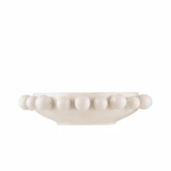 Bobble Edged White Ceramic Dish - 7cm