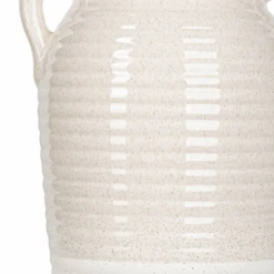 Beige & White Ribbed Ceramic Vase - 36cm 9 Beige & White Ribbed Ceramic Vase - 36cm -Taskers Sale Shop 60014137 LINAVS494 00 BGWHBEIGEANDWHITERIBBEDCERAMICVASE36CM2