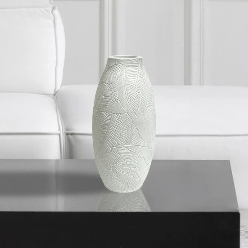 White Leaves Vase - 32cm 3 White Leaves Vase - 32cm