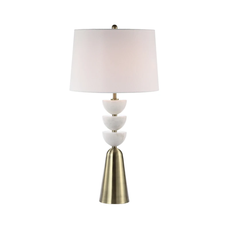 Marble & Antique Brass Table Lamp 5 Marble & Antique Brass Table Lamp - Image 3