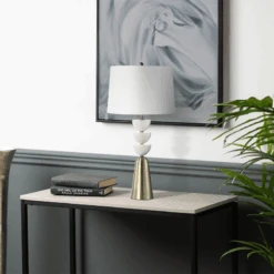 Marble & Antique Brass Table Lamp