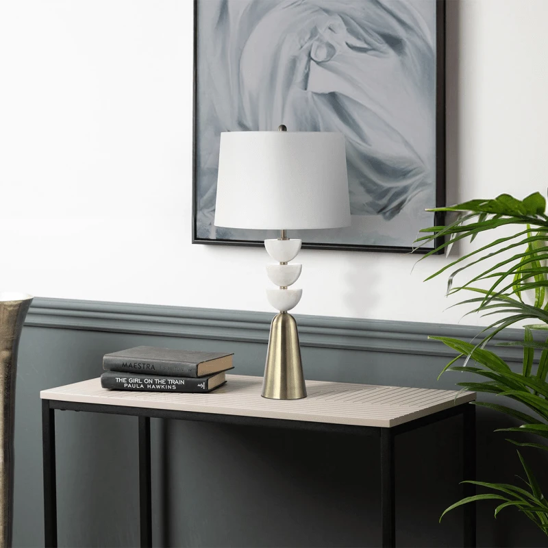 Marble & Antique Brass Table Lamp 3 Marble & Antique Brass Table Lamp