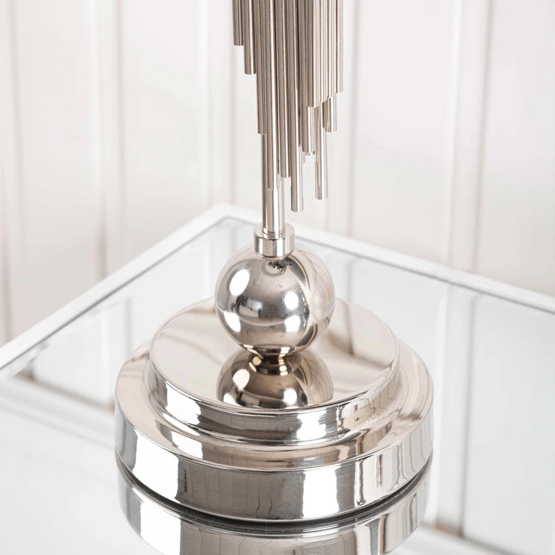 Cohen Chrome Table Lamp With Grey Shade 7 Cohen Chrome Table Lamp With Grey Shade - Image 5