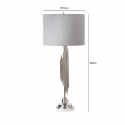 Cohen Chrome Table Lamp With Grey Shade 13 Cohen Chrome Table Lamp With Grey Shade -Taskers Sale Shop 60014164 LINAEU BT680 00 SLK CHGYCOHENCHROMETABLELAMPWITHGREYSHADE83CM6