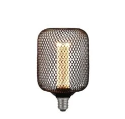 Black Mesh Drum Lamp - 18.5cm