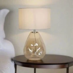 Calabria Table Lamp - Champagne & White