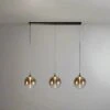 Livorno 3 Light Pendant Light - Black & Gold