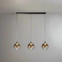 Livorno 3 Light Pendant Light - Black & Gold