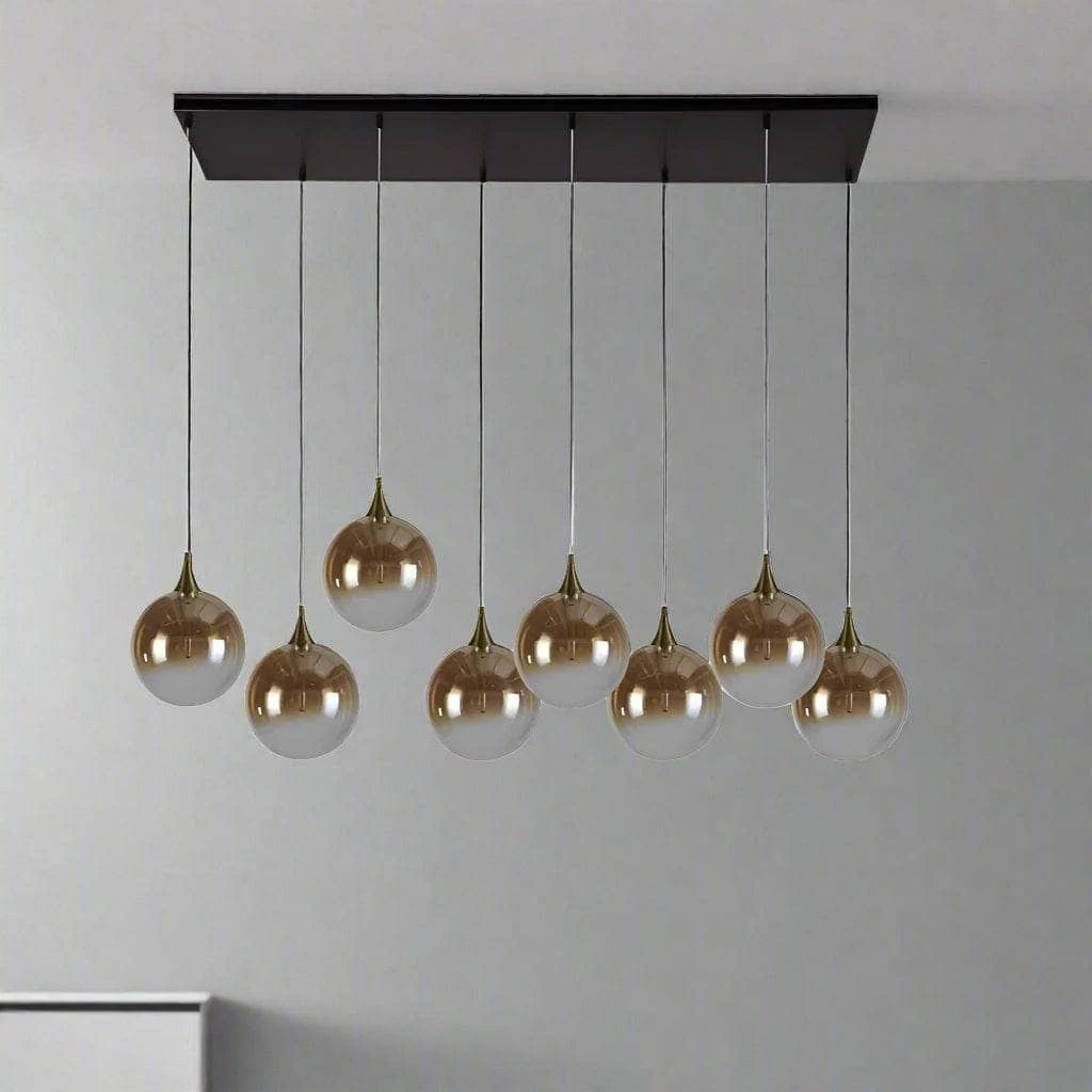 Livorno 8 Light Pendant Light - Black & Gold 4 Livorno 8 Light Pendant Light - Black & Gold - Image 2