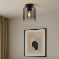 Ferrara Flush Ceiling Light - Black
