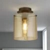 Ferrara Flush Ceiling Light - Mocha 1 Ferrara Flush Ceiling Light - Mocha -Taskers Sale Shop 60014336