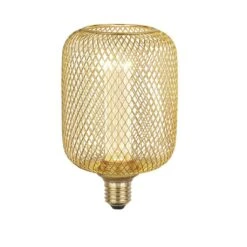Gold Mesh Drum Lamp - 18.5cm