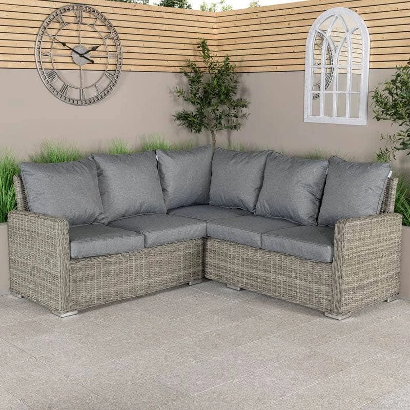 Alba Square Casual Dining Set With Firepit - Grey 7 Alba Square Casual Dining Set With Firepit - Grey - Image 5