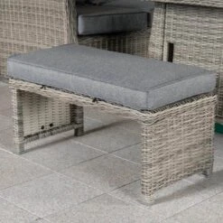 Alba Square Casual Dining Set With Firepit - Grey 17 Alba Square Casual Dining Set With Firepit - Grey -Taskers Sale Shop 60014492 3