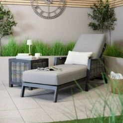Weatherking Ascot Sunlounger & Side Table