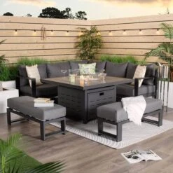 Weatherking Arlo Firepit Corner Set