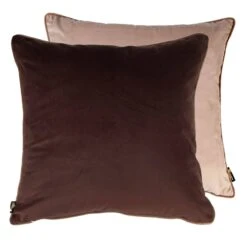 Twofaced Cushion - Chocolate & Taupe 6 Twofaced Cushion - Chocolate & Taupe -Taskers Sale Shop 60115459 1