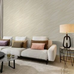 Sky Lounge Metallic Wave Pale Beige - 608038