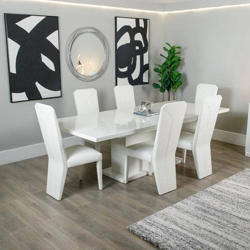 Amalfi Extending Table & 6 Dining Chairs 3 Amalfi Extending Table & 6 Dining Chairs