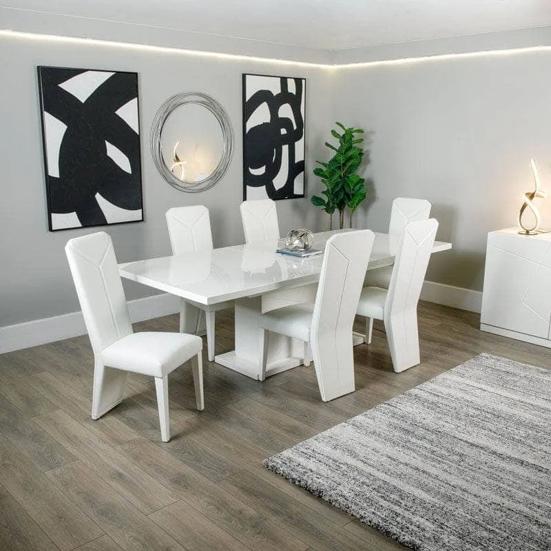 Amalfi Extending Table & 6 Dining Chairs 4 Amalfi Extending Table & 6 Dining Chairs - Image 2