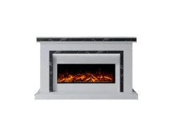 Bespoke Fireplaces Aria Marble 1000 S Suite -Taskers Sale Shop Aria 1000 Polar White and Titanium Galaxy