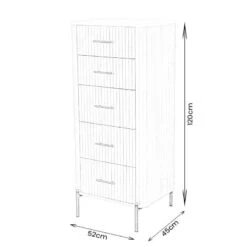 Ariel 5 Drawer Tall Chest 15 Ariel 5 Drawer Tall Chest -Taskers Sale Shop Ariel 5 Drawer Dimensions