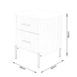 Ariel Bedside Table -Taskers Sale Shop Ariel Bedside Table Dimensions