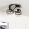 Arkansas Flush Ceiling Light - Black