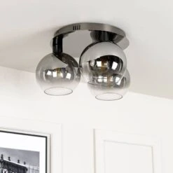 Arkansas Flush Ceiling Light - Black