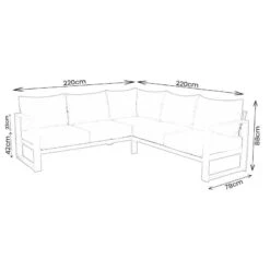 Weatherking Arlo Firepit Corner Set 38 Weatherking Arlo Firepit Corner Set -Taskers Sale Shop Arlo Corner Sofa Dimensions