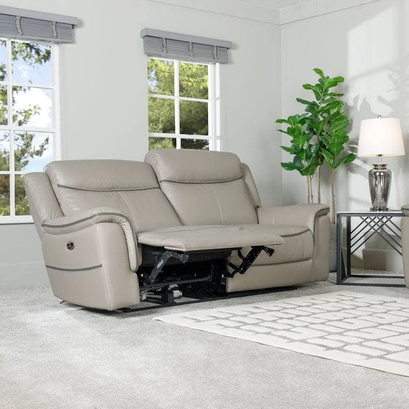 Ascari 3 Seat Power Reclining Sofa - Taupe 4 Ascari 3 Seat Power Reclining Sofa - Taupe - Image 2