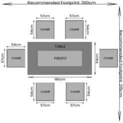 Weatherking Ascot High Bar Set -Taskers Sale Shop Ascot 6 Seater High Bar Footprint