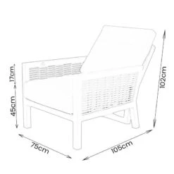 Weatherking Ascot Duo Set With Reclining Armchairs 27 Weatherking Ascot Duo Set With Reclining Armchairs -Taskers Sale Shop Ascot Arm Chair Reclined Dimensions