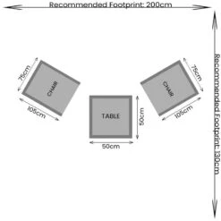 Weatherking Ascot Duo Set With Reclining Armchairs 29 Weatherking Ascot Duo Set With Reclining Armchairs -Taskers Sale Shop Ascot Duo Set With Reclining Chairs Footprint