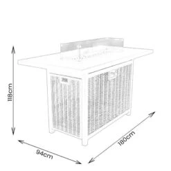 Weatherking Ascot High Bar Set -Taskers Sale Shop Ascot High Bar Firepit Dimensions