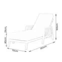Weatherking Ascot Sunlounger & Side Table -Taskers Sale Shop Ascot Lounger Dimensions