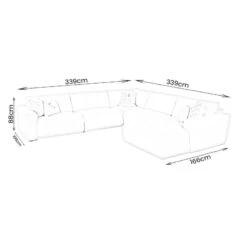 Austin Corner Sofa - Cream 21 Austin Corner Sofa - Cream -Taskers Sale Shop Austin Corner Dimensions