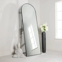 Black Arch Top Mirror - 60 X 180cm